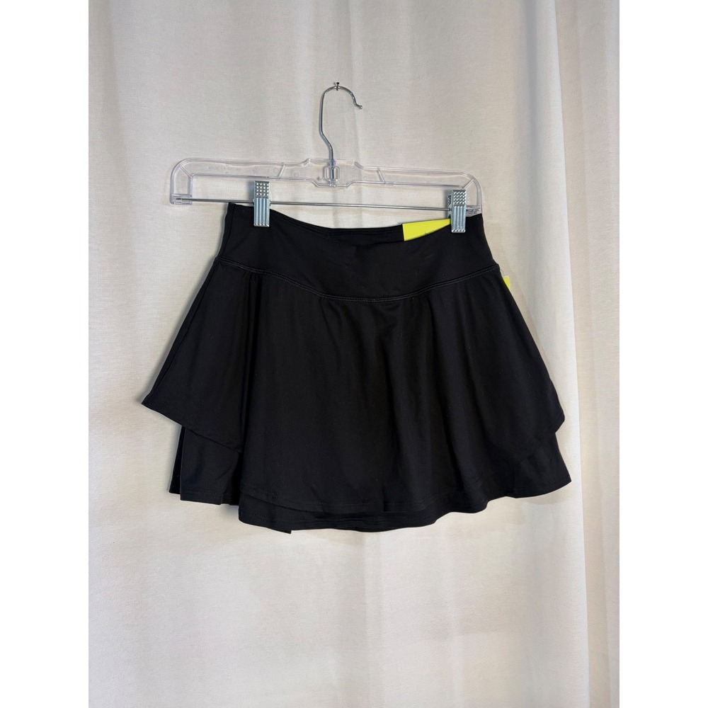 All in Motion Girls Black Knit Skort Mid Rise Active Skirt Shorts Size L 10/12